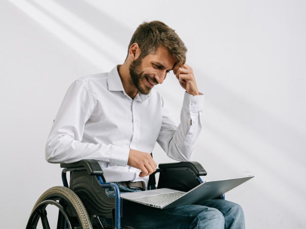 Man in a wheelchair representing disability insurance.